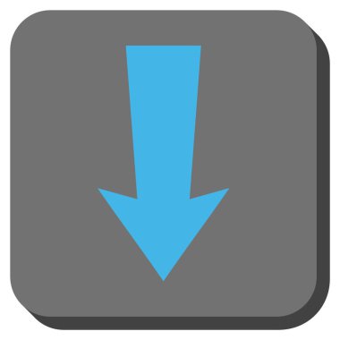 Yuvarlatılmış Kare vektör simgesi aşağı ok