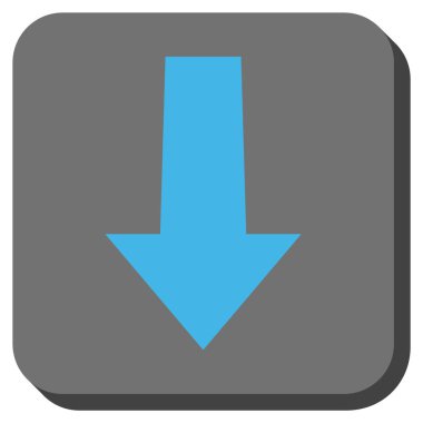 Yuvarlatılmış Kare vektör simgesi aşağı ok