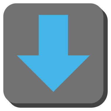 Yuvarlatılmış Kare vektör simgesi aşağı ok