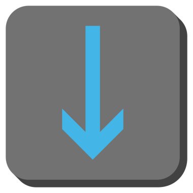 Yuvarlatılmış Kare vektör simgesi aşağı ok