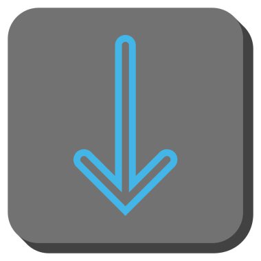 Yuvarlatılmış Kare vektör simgesi aşağı ok