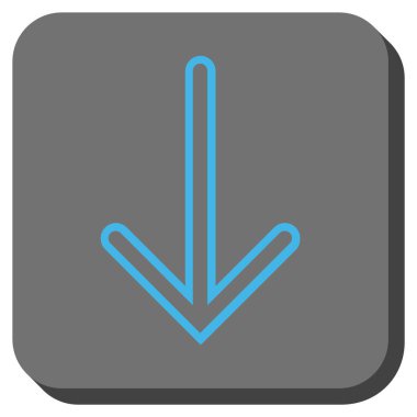 Yuvarlatılmış Kare vektör simgesi aşağı ok