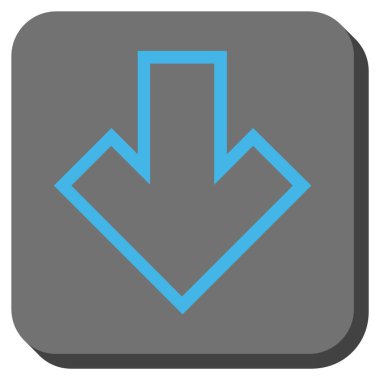 Yuvarlatılmış Kare vektör simgesi aşağı ok