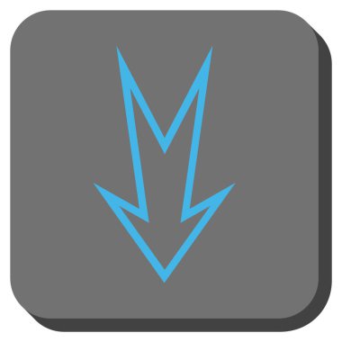 Yuvarlatılmış Kare vektör simgesi aşağı ok