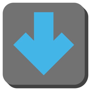 Yuvarlatılmış Kare vektör simgesi aşağı ok