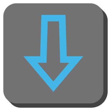 Yuvarlatılmış Kare vektör simgesi aşağı ok