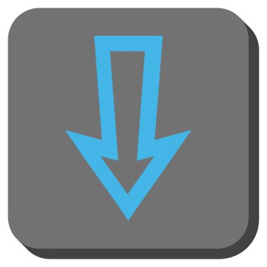 Yuvarlatılmış Kare vektör simgesi aşağı ok