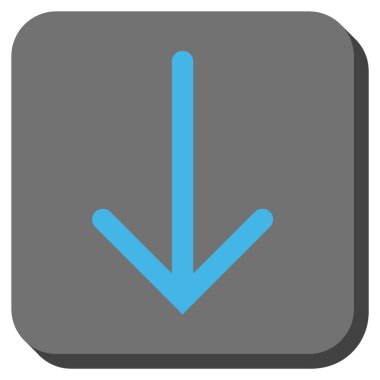 Yuvarlatılmış Kare vektör simgesi aşağı ok