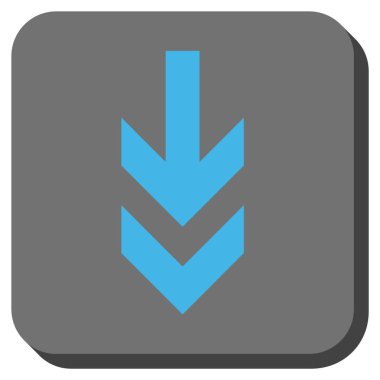 Yuvarlatılmış Kare vektör simgesi aşağı ok