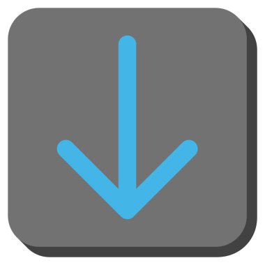 Yuvarlatılmış Kare vektör simgesi aşağı ok