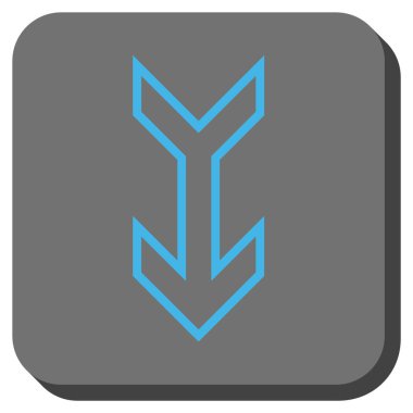 Yuvarlatılmış Kare vektör simgesi aşağı ok