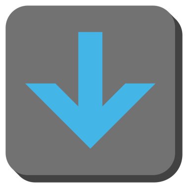 Yuvarlatılmış Kare vektör simgesi aşağı ok