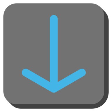 Yuvarlatılmış Kare vektör simgesi aşağı ok