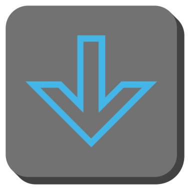 Yuvarlatılmış Kare vektör simgesi aşağı ok