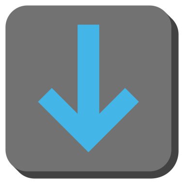 Yuvarlatılmış Kare vektör simgesi aşağı ok