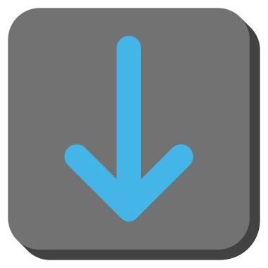 Yuvarlatılmış Kare vektör simgesi aşağı ok