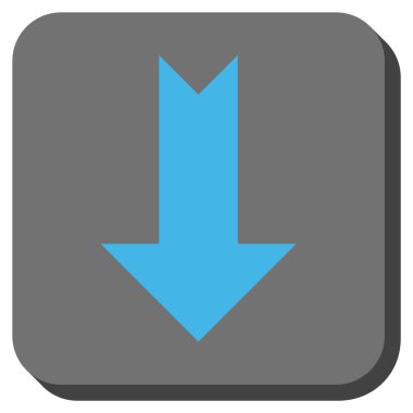 Yuvarlatılmış Kare vektör simgesi aşağı ok