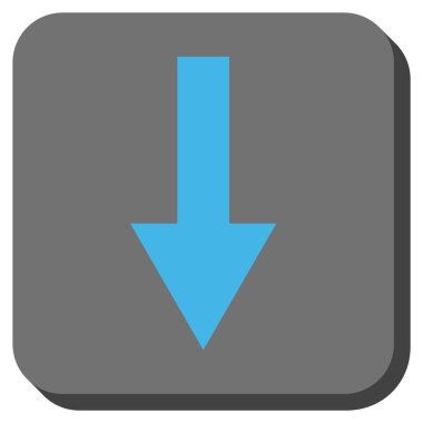 Yuvarlatılmış Kare vektör simgesi aşağı ok