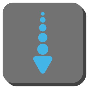 Yuvarlatılmış Kare vektör simgesi aşağı ok