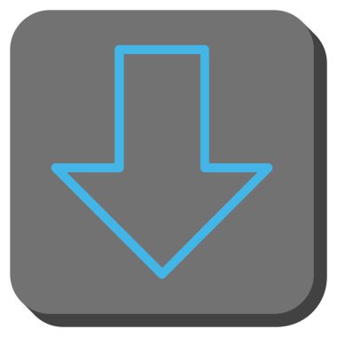 Yuvarlatılmış Kare vektör simgesi aşağı ok