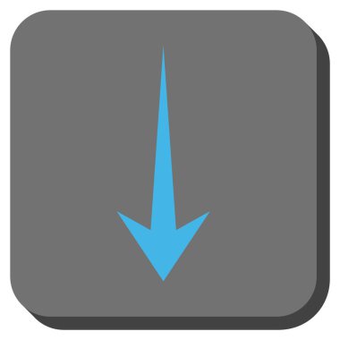 Yuvarlatılmış Kare vektör simgesi aşağı ok