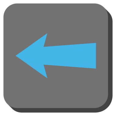 Ok sol yuvarlak kare vektör simgesi