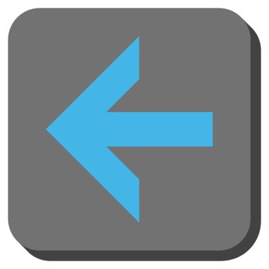 Ok sol yuvarlak kare vektör simgesi