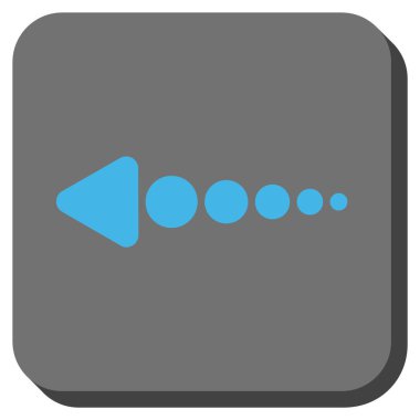 Ok sol yuvarlak kare vektör simgesi