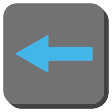 Ok sol yuvarlak kare vektör simgesi