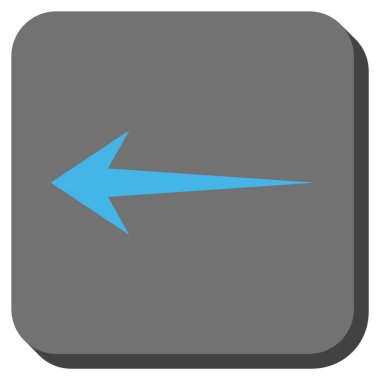 Ok sol yuvarlak kare vektör simgesi