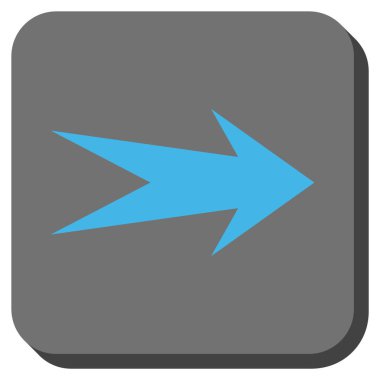 Ok sağ yuvarlak kare vektör simgesi