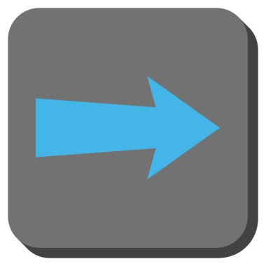 Ok sağ yuvarlak kare vektör simgesi