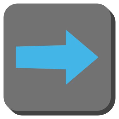 Ok sağ yuvarlak kare vektör simgesi