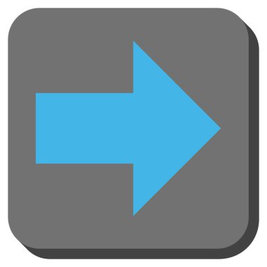 Ok sağ yuvarlak kare vektör simgesi