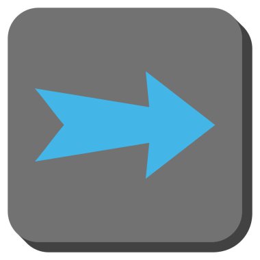 Ok sağ yuvarlak kare vektör simgesi