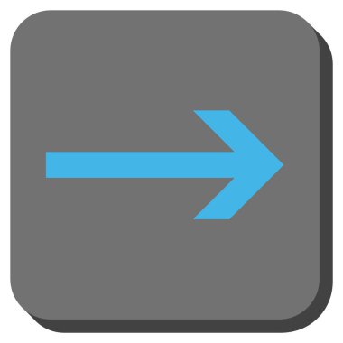 Ok sağ yuvarlak kare vektör simgesi