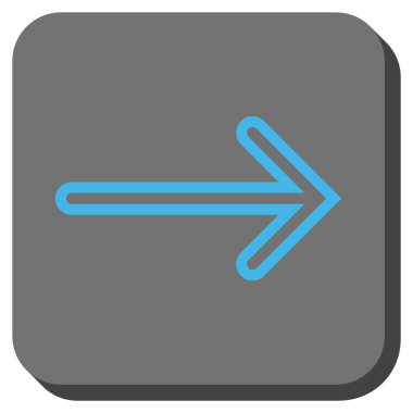 Ok sağ yuvarlak kare vektör simgesi