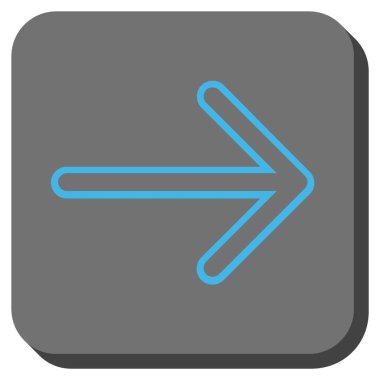 Ok sağ yuvarlak kare vektör simgesi