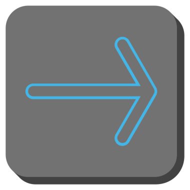 Ok sağ yuvarlak kare vektör simgesi