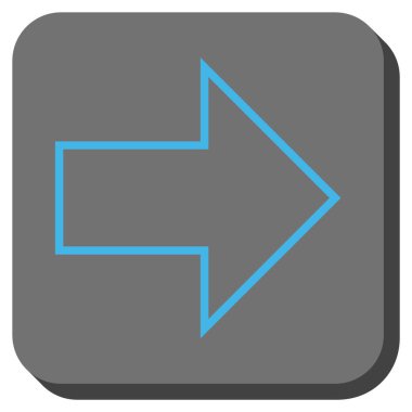 Ok sağ yuvarlak kare vektör simgesi