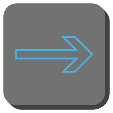 Ok sağ yuvarlak kare vektör simgesi