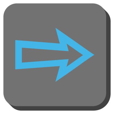 Ok sağ yuvarlak kare vektör simgesi