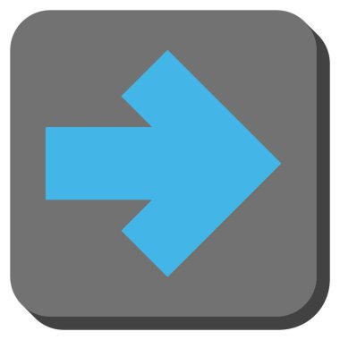 Ok sağ yuvarlak kare vektör simgesi