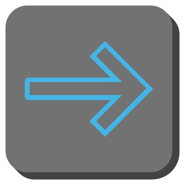 Ok sağ yuvarlak kare vektör simgesi