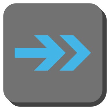 Ok sağ yuvarlak kare vektör simgesi