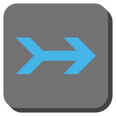 Ok sağ yuvarlak kare vektör simgesi