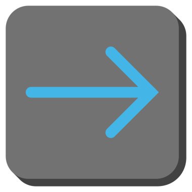 Ok sağ yuvarlak kare vektör simgesi