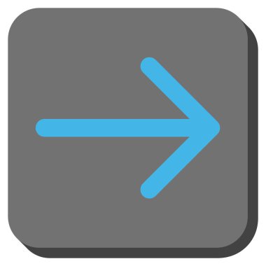 Ok sağ yuvarlak kare vektör simgesi