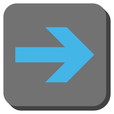 Ok sağ yuvarlak kare vektör simgesi