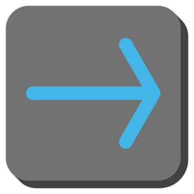 Ok sağ yuvarlak kare vektör simgesi